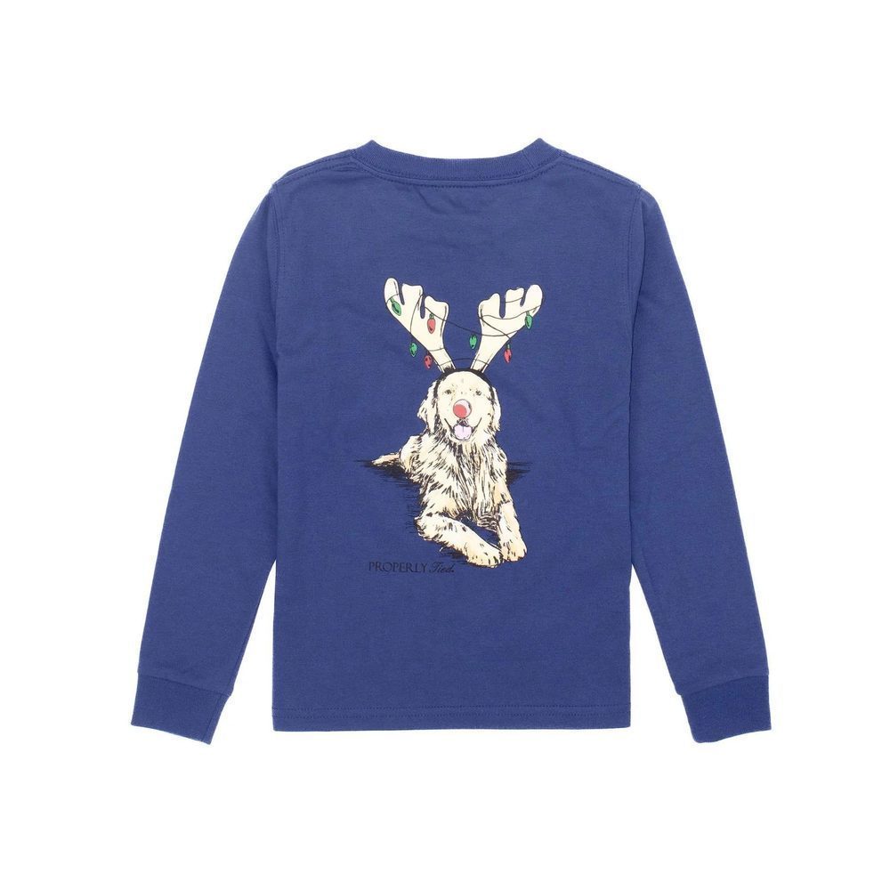 LD Baby Golden Holiday LS River Blue - Properly Tied